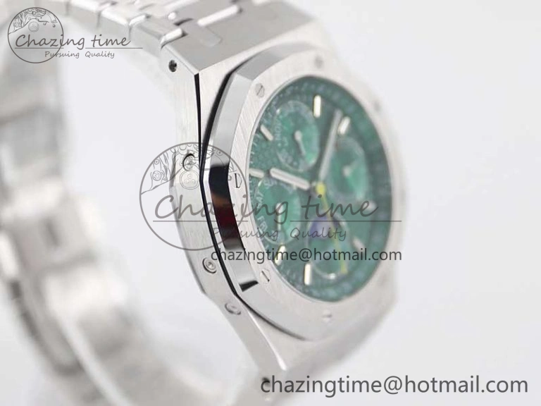 Classic Royal Oak 41mm Complicated 26574 SS APSF1:1 Best Edition Green Dial on SS Bracelet A 4796