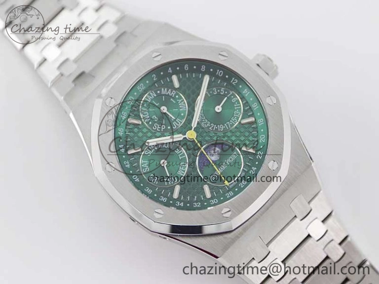 Classic Royal Oak 41mm Complicated 26574 SS APSF1:1 Best Edition Green Dial on SS Bracelet A 4796
