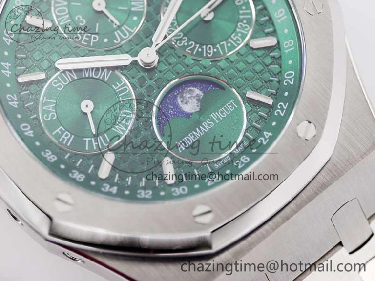 Classic Royal Oak 41mm Complicated 26574 SS APSF1:1 Best Edition Green Dial on SS Bracelet A 4796