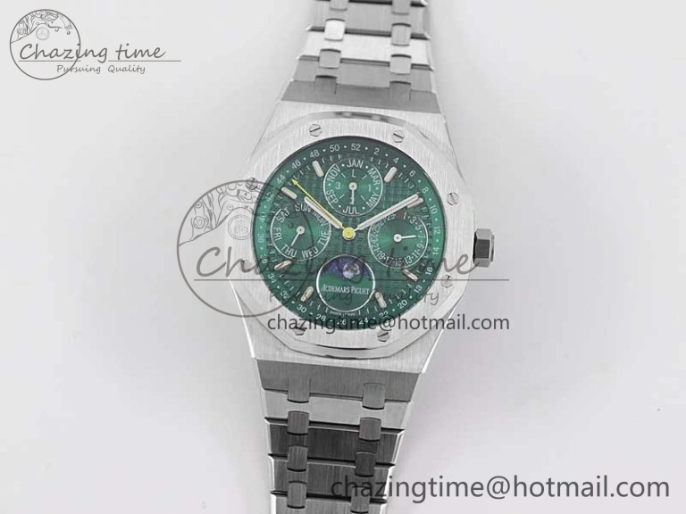 Classic Royal Oak 41mm Complicated 26574 SS APSF1:1 Best Edition Green Dial on SS Bracelet A 4796
