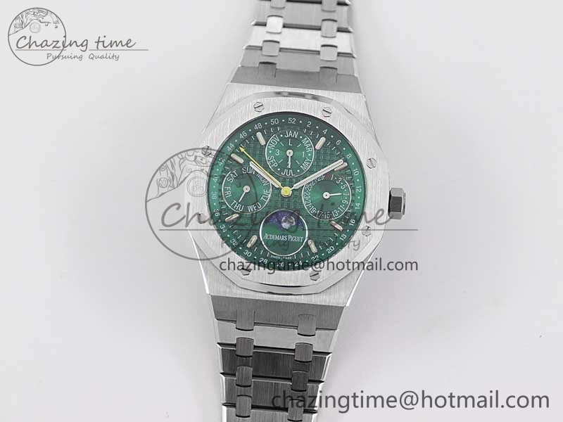 Classic Royal Oak 41mm Complicated 26574 SS APSF1:1 Best Edition Green Dial on SS Bracelet A 4796