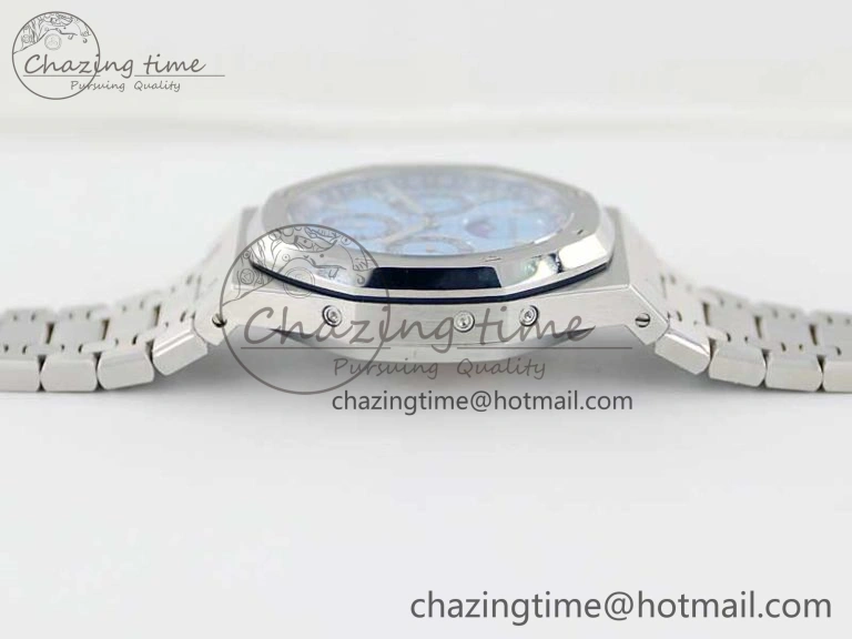 Supportive Royal Oak 41mm Complicated 26574 SS APSF1:1 Best Edition Ice Blue Dial on SS Bracelet A 4793