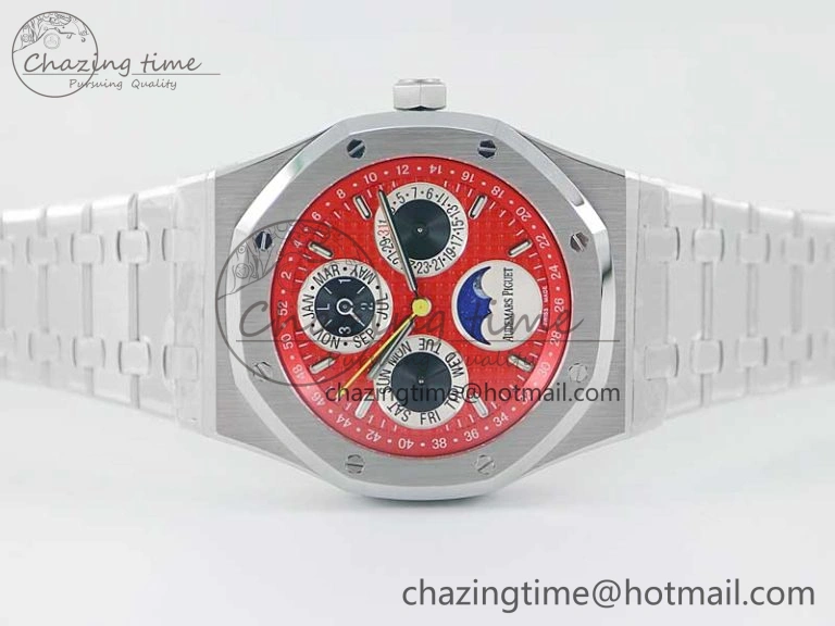 UrbanChic Royal Oak 41mm Complicated 26574 SS APSF1:1 Best Edition Red Black Dial on SS Bracelet A 4797