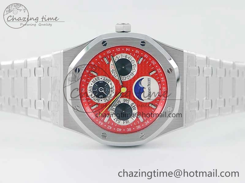 UrbanChic Royal Oak 41mm Complicated 26574 SS APSF1:1 Best Edition Red Black Dial on SS Bracelet A 4797