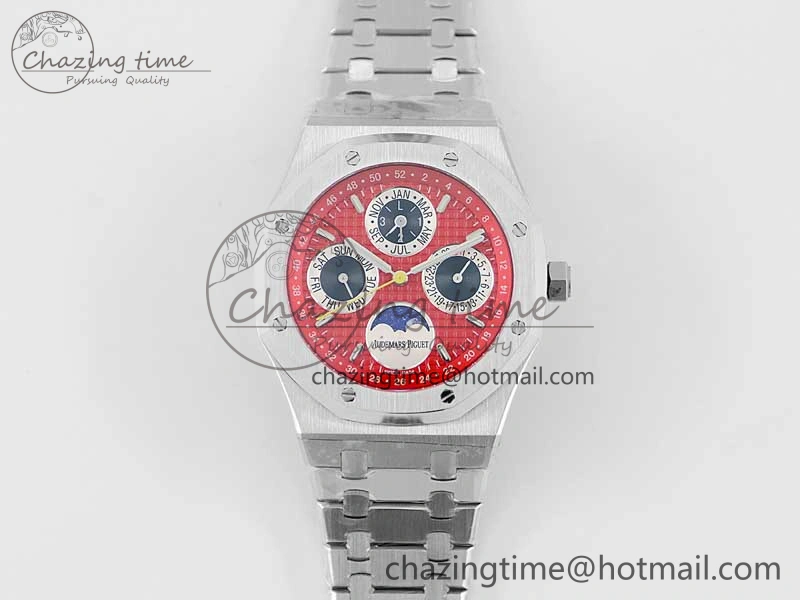UrbanChic Royal Oak 41mm Complicated 26574 SS APSF1:1 Best Edition Red Black Dial on SS Bracelet A 4797