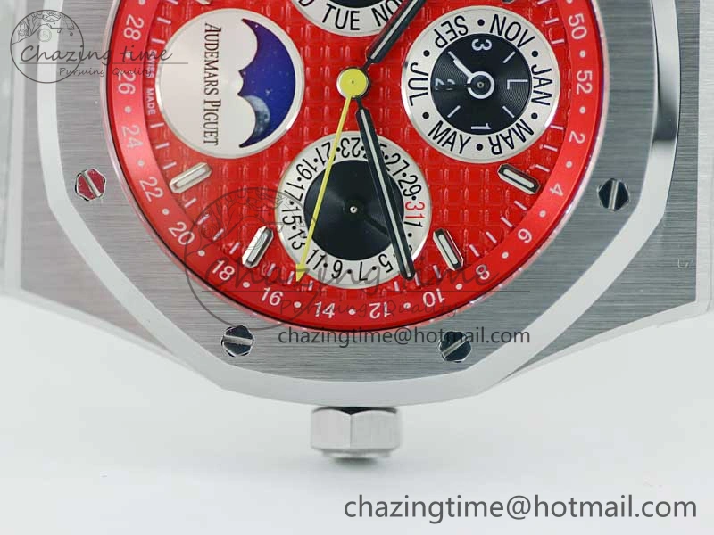 UrbanChic Royal Oak 41mm Complicated 26574 SS APSF1:1 Best Edition Red Black Dial on SS Bracelet A 4797