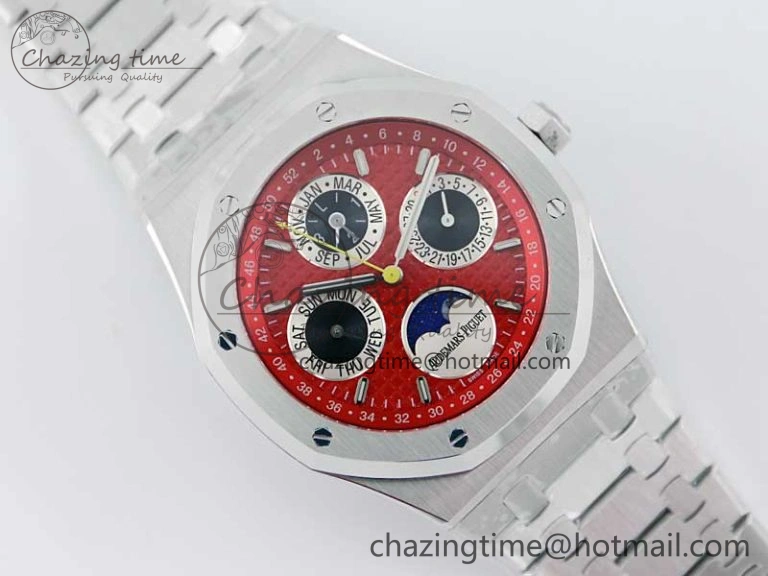 UrbanChic Royal Oak 41mm Complicated 26574 SS APSF1:1 Best Edition Red Black Dial on SS Bracelet A 4797