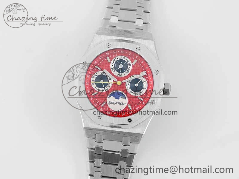 UrbanChic Royal Oak 41mm Complicated 26574 SS APSF1:1 Best Edition Red Black Dial on SS Bracelet A 4797
