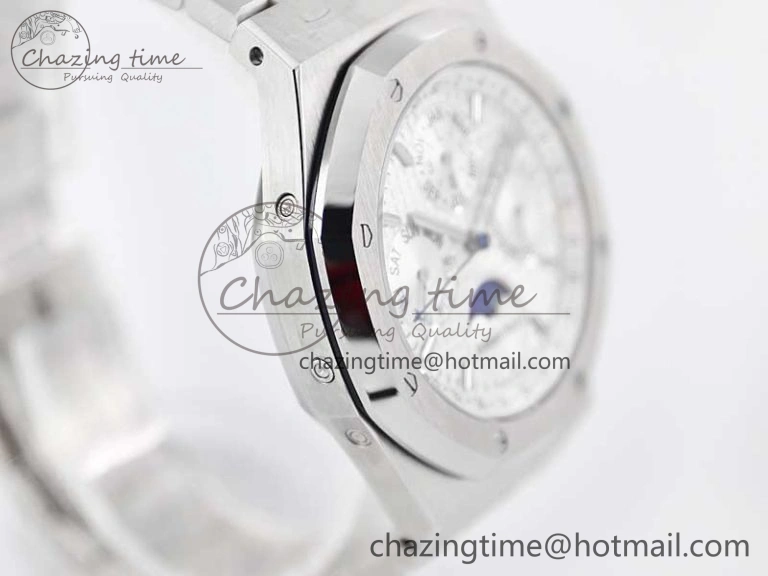 Sophisticated Royal Oak 41mm Complicated 26574 SS APSF1:1 Best Edition Silver Dial on SS Bracelet A 4802