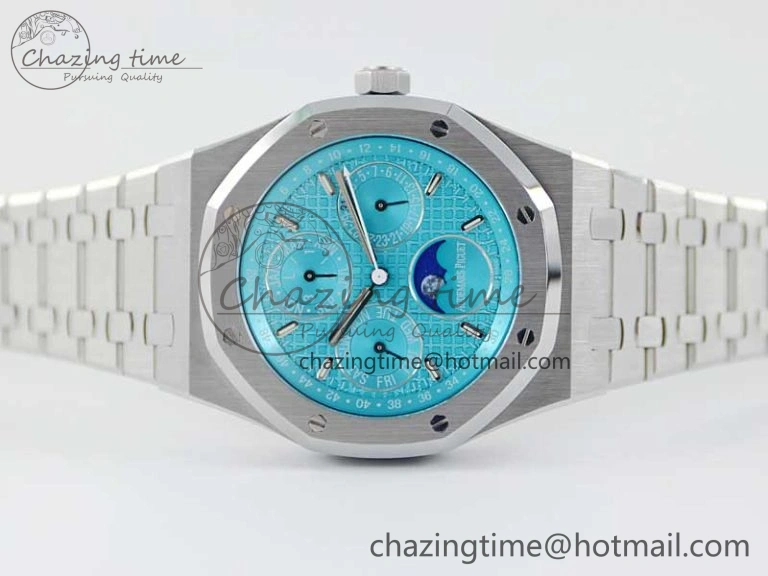 Royal Oak 41mm Complicated 26574 SS APSF1:1 Best Edition Tiffany Blue Dial on SS Bracelet A Unique 4801