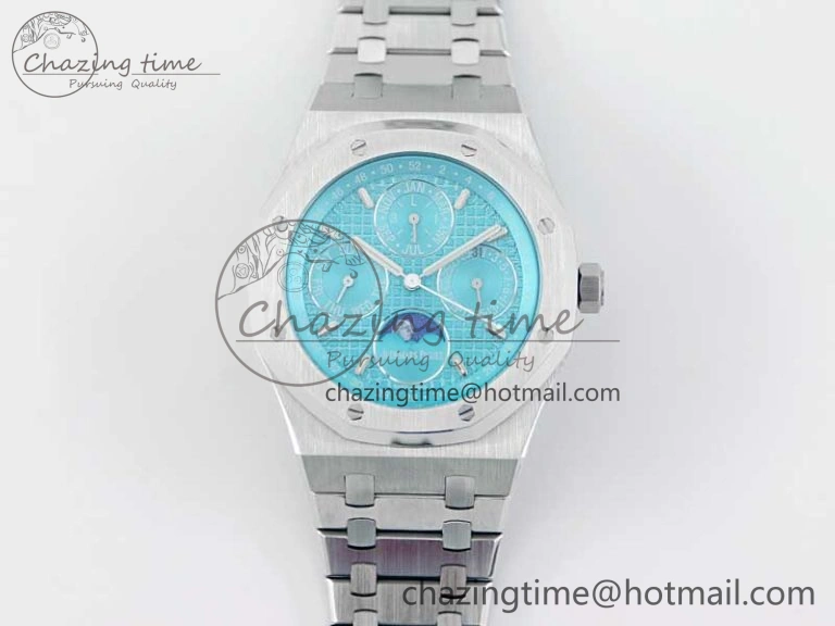 Royal Oak 41mm Complicated 26574 SS APSF1:1 Best Edition Tiffany Blue Dial on SS Bracelet A Unique 4801
