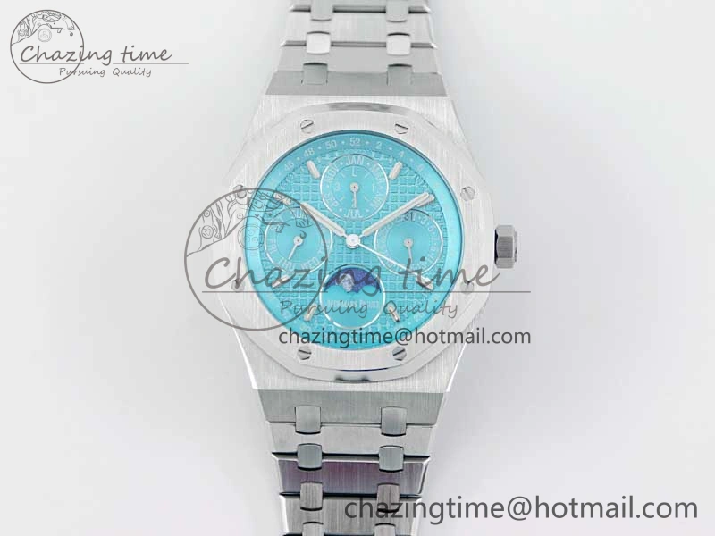 Royal Oak 41mm Complicated 26574 SS APSF1:1 Best Edition Tiffany Blue Dial on SS Bracelet A Unique 4801