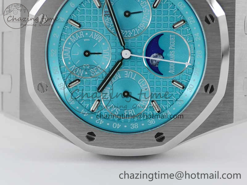 Royal Oak 41mm Complicated 26574 SS APSF1:1 Best Edition Tiffany Blue Dial on SS Bracelet A Unique 4801