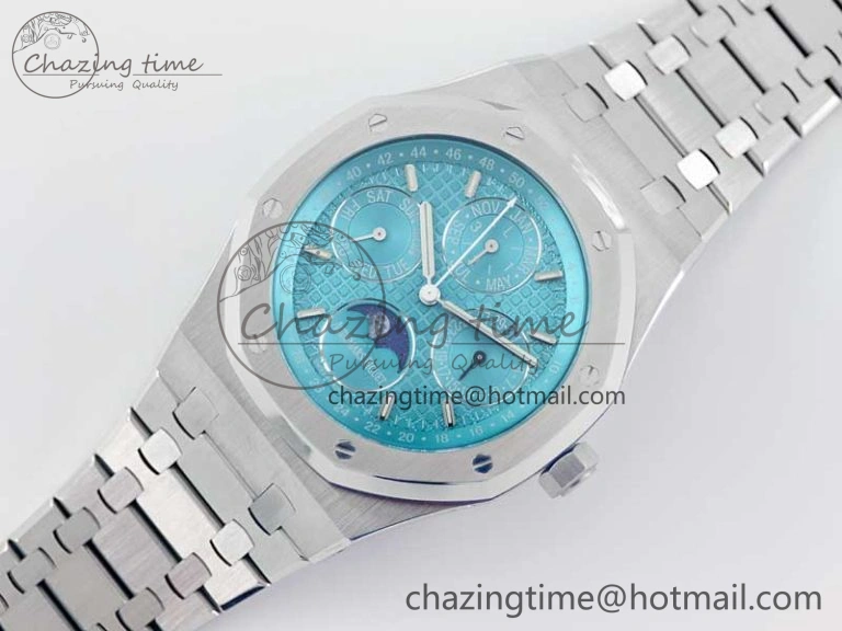 Royal Oak 41mm Complicated 26574 SS APSF1:1 Best Edition Tiffany Blue Dial on SS Bracelet A Unique 4801
