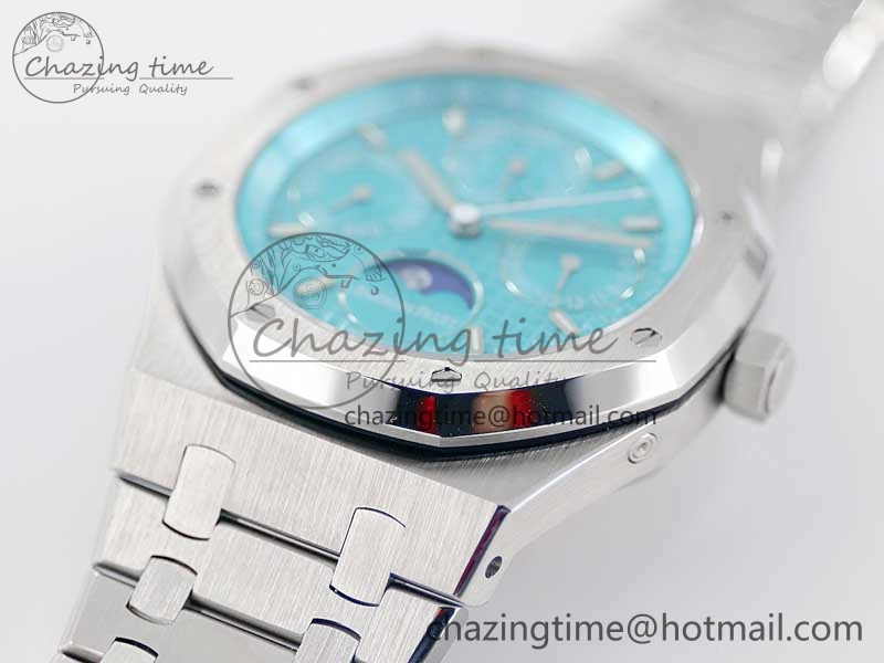 Royal Oak 41mm Complicated 26574 SS APSF1:1 Best Edition Tiffany Blue Dial on SS Bracelet A Unique 4801