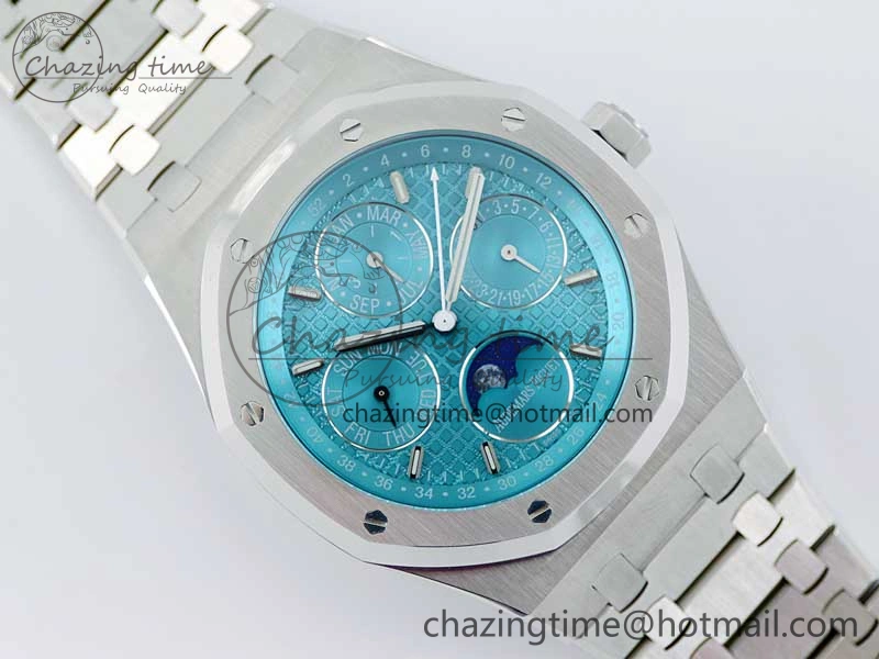 Royal Oak 41mm Complicated 26574 SS APSF1:1 Best Edition Tiffany Blue Dial on SS Bracelet A Unique 4801