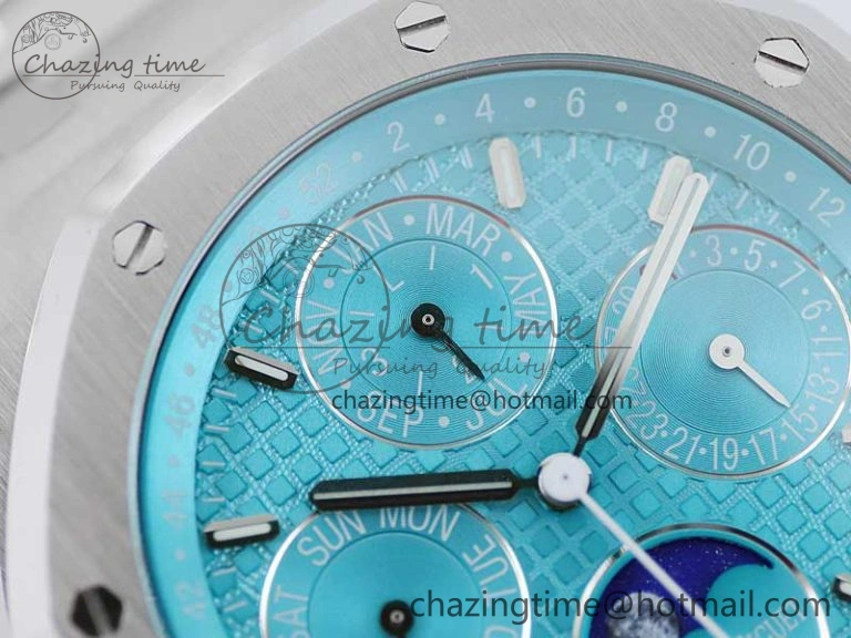 Royal Oak 41mm Complicated 26574 SS APSF1:1 Best Edition Tiffany Blue Dial on SS Bracelet A Unique 4801