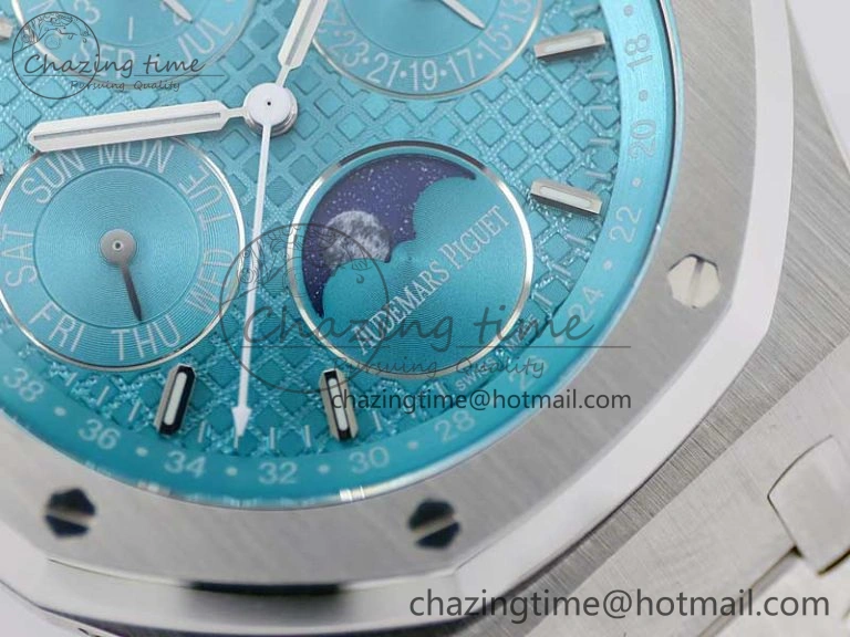 Royal Oak 41mm Complicated 26574 SS APSF1:1 Best Edition Tiffany Blue Dial on SS Bracelet A Unique 4801