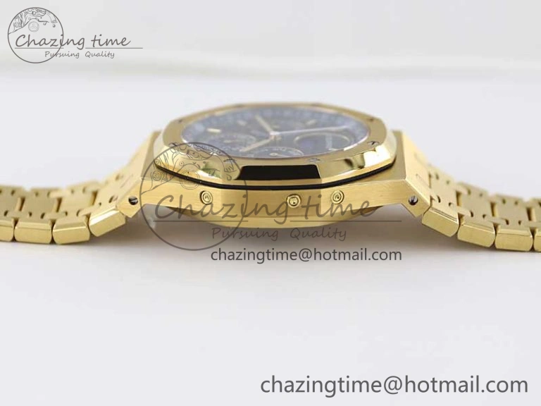 Royal Oak 41mm Complicated 26574 YG APSF1:1 Best Edition Blue Dial on YG Bracelet A SmoothTexture 4805