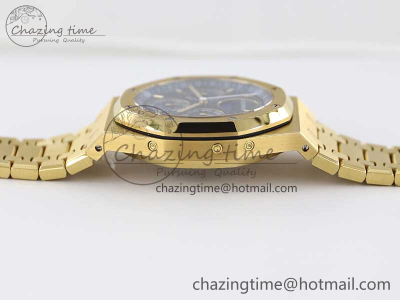 Royal Oak 41mm Complicated 26574 YG APSF1:1 Best Edition Blue Dial on YG Bracelet A SmoothTexture 4805