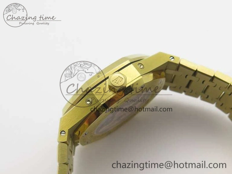 Royal Oak 41mm Complicated 26574 YG JF 1:1 Best Edition Blue Textured Dial On YG Bracelet A Youthful 4992
