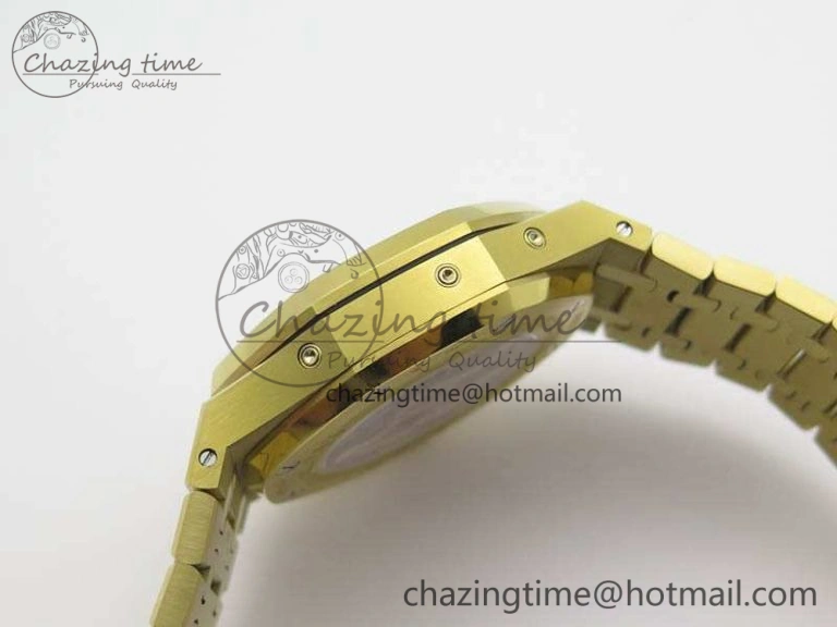 Royal Oak 41mm Complicated 26574 YG JF 1:1 Best Edition Blue Textured Dial On YG Bracelet A Youthful 4992