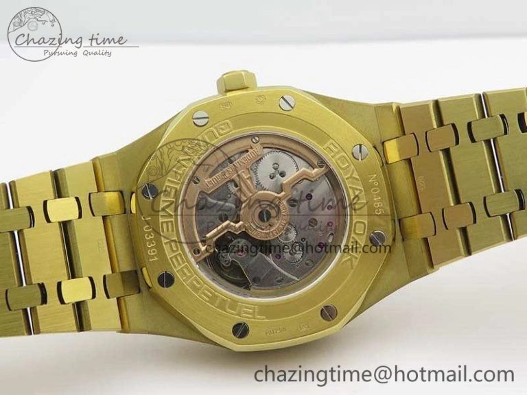 Royal Oak 41mm Complicated 26574 YG JF 1:1 Best Edition Blue Textured Dial On YG Bracelet A Youthful 4992