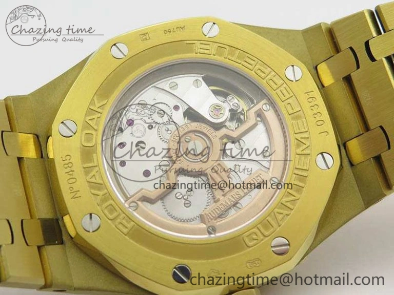 Royal Oak 41mm Complicated 26574 YG JF 1:1 Best Edition Blue Textured Dial On YG Bracelet A Youthful 4992