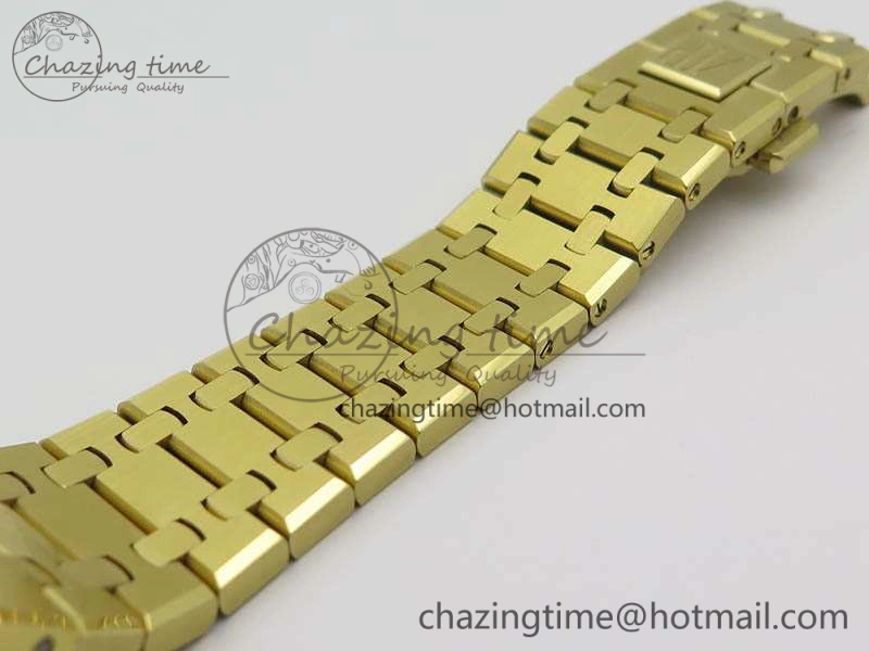 Royal Oak 41mm Complicated 26574 YG JF 1:1 Best Edition Blue Textured Dial On YG Bracelet A Youthful 4992
