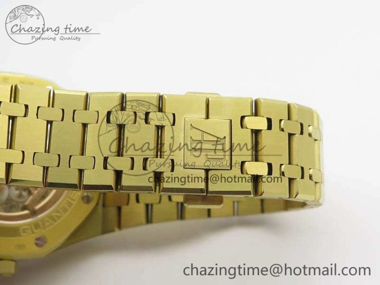 Royal Oak 41mm Complicated 26574 YG JF 1:1 Best Edition Blue Textured Dial On YG Bracelet A Youthful 4992