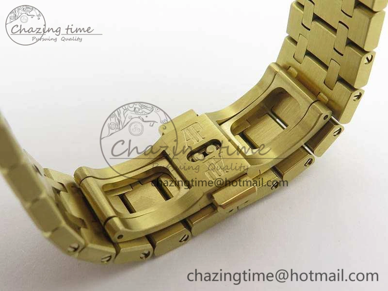 Royal Oak 41mm Complicated 26574 YG JF 1:1 Best Edition Blue Textured Dial On YG Bracelet A Youthful 4992