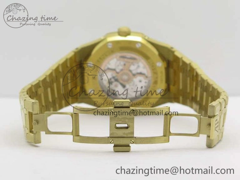 Royal Oak 41mm Complicated 26574 YG JF 1:1 Best Edition Blue Textured Dial On YG Bracelet A Youthful 4992