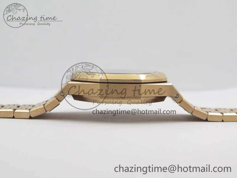 Lightweight Royal Oak 41mm Double Balance Wheel Openworked 15407 RG JF 1:1 Best Edition On RG Bracelet A 4981