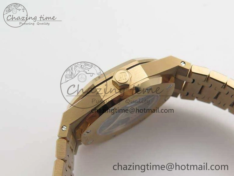 Lightweight Royal Oak 41mm Double Balance Wheel Openworked 15407 RG JF 1:1 Best Edition On RG Bracelet A 4981