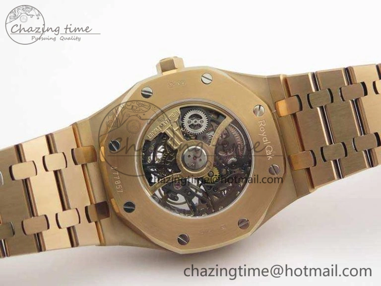 Lightweight Royal Oak 41mm Double Balance Wheel Openworked 15407 RG JF 1:1 Best Edition On RG Bracelet A 4981