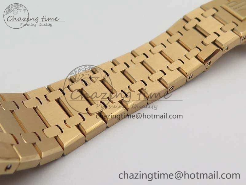 Lightweight Royal Oak 41mm Double Balance Wheel Openworked 15407 RG JF 1:1 Best Edition On RG Bracelet A 4981