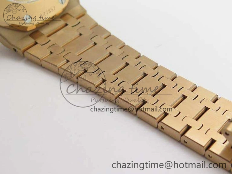 Lightweight Royal Oak 41mm Double Balance Wheel Openworked 15407 RG JF 1:1 Best Edition On RG Bracelet A 4981