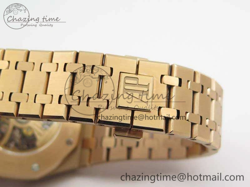 Lightweight Royal Oak 41mm Double Balance Wheel Openworked 15407 RG JF 1:1 Best Edition On RG Bracelet A 4981