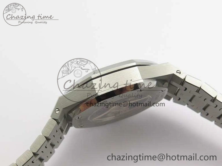 Bold Royal Oak 41mm Double Balance Wheel Openworked 15407 SS JF 1:1 Best Edition On SS Bracelet A 4986