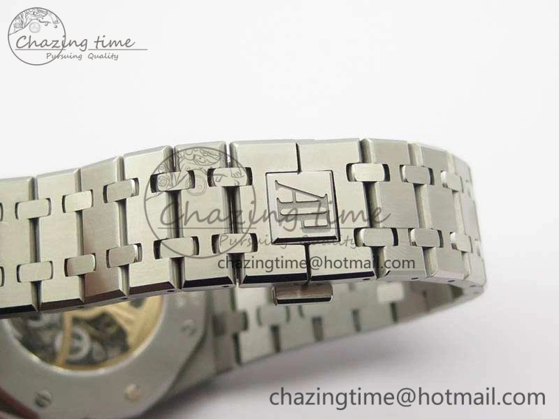 Bold Royal Oak 41mm Double Balance Wheel Openworked 15407 SS JF 1:1 Best Edition On SS Bracelet A 4986