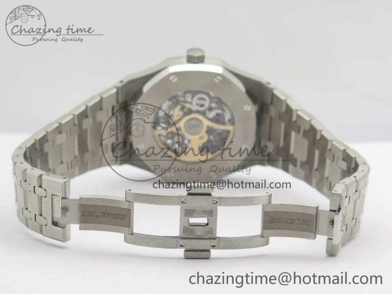 Bold Royal Oak 41mm Double Balance Wheel Openworked 15407 SS JF 1:1 Best Edition On SS Bracelet A 4986