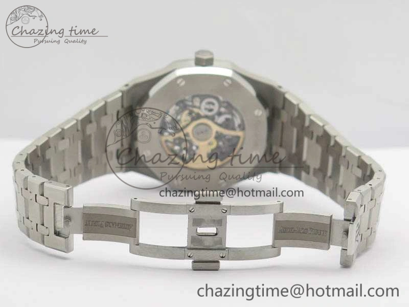 Bold Royal Oak 41mm Double Balance Wheel Openworked 15407 SS JF 1:1 Best Edition On SS Bracelet A 4986
