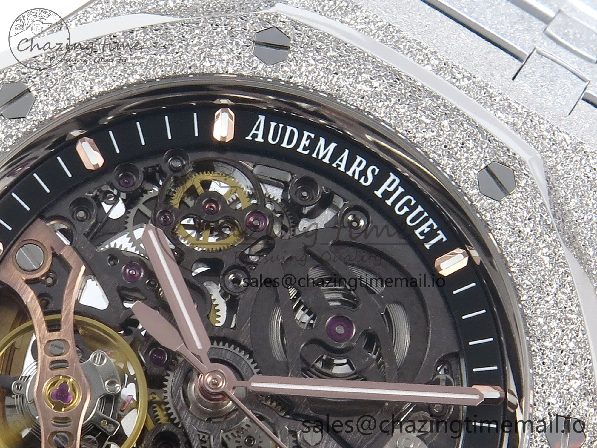 Functional Royal Oak 41mm Frosted 15407 SS THBF 1:1 Best Edition Skeleton Dial on SS Bracelet SA 4299