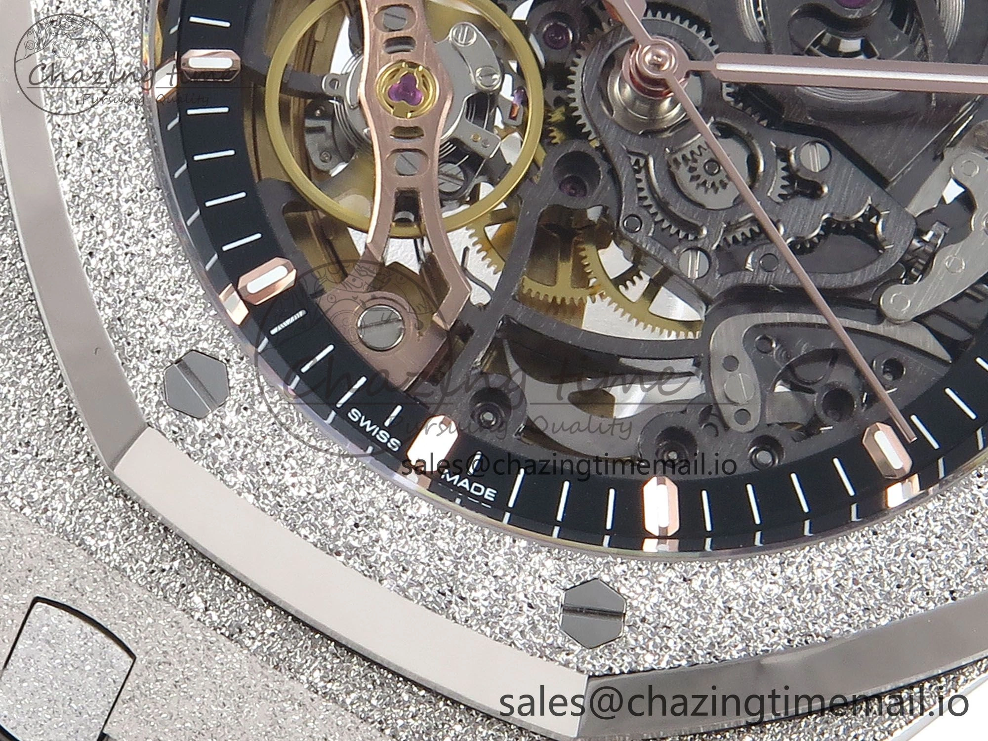 Functional Royal Oak 41mm Frosted 15407 SS THBF 1:1 Best Edition Skeleton Dial on SS Bracelet SA 4299