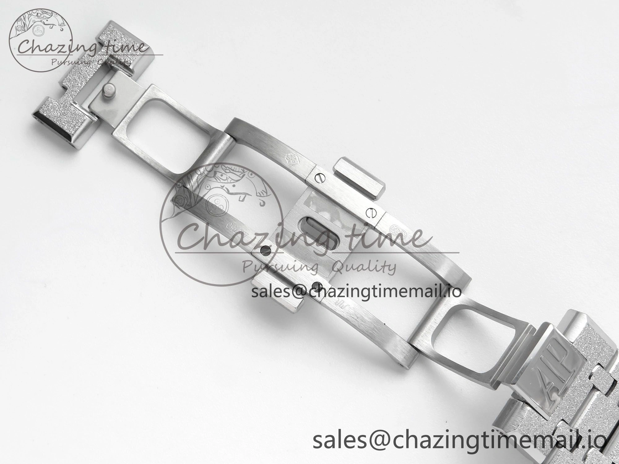 Functional Royal Oak 41mm Frosted 15407 SS THBF 1:1 Best Edition Skeleton Dial on SS Bracelet SA 4299