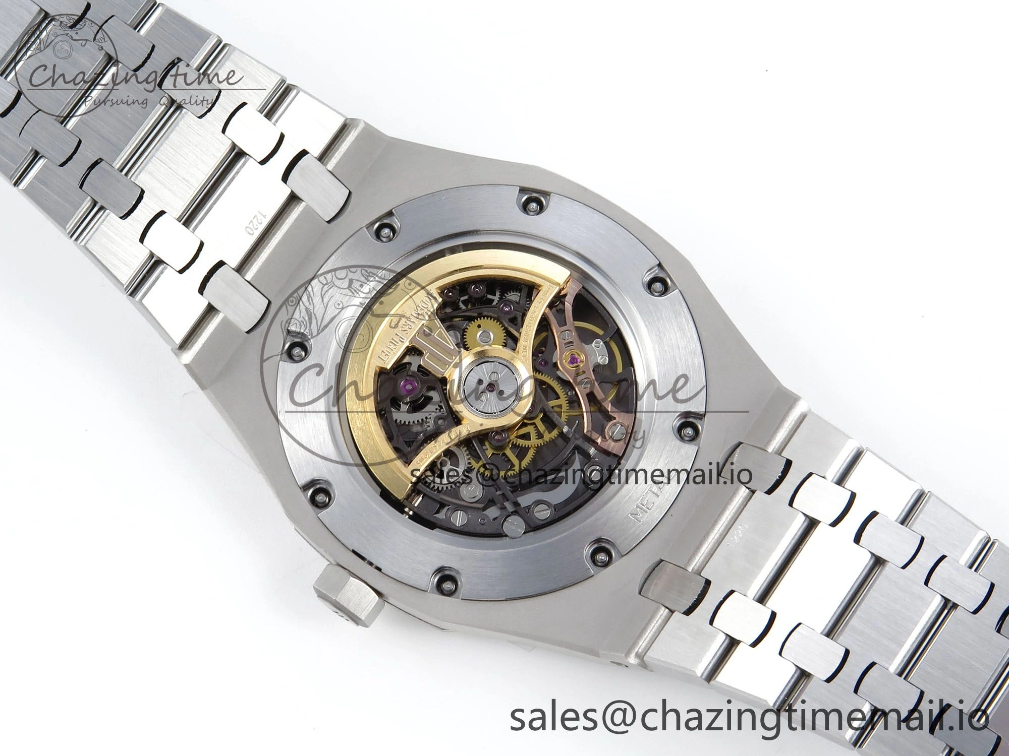 Functional Royal Oak 41mm Frosted 15407 SS THBF 1:1 Best Edition Skeleton Dial on SS Bracelet SA 4299