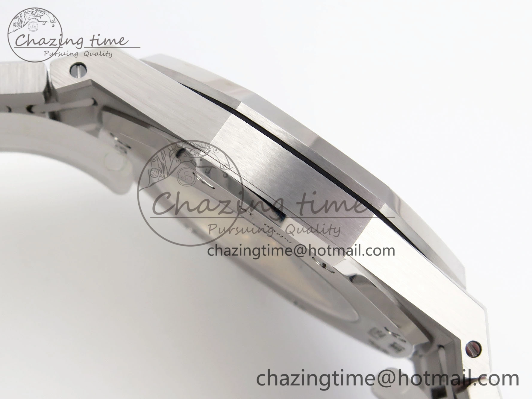 Stretchable Royal Oak 41mm Frosted SS APSF 1:1 Best Edition Black Textured Dial on SS Bracelet SA3120 Super Clone 4574
