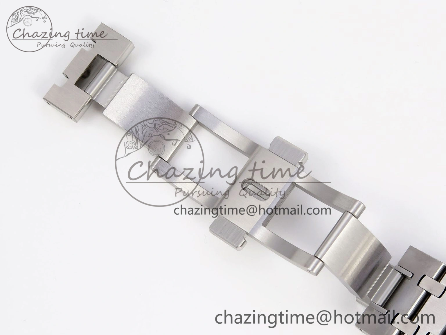 Stretchable Royal Oak 41mm Frosted SS APSF 1:1 Best Edition Black Textured Dial on SS Bracelet SA3120 Super Clone 4574