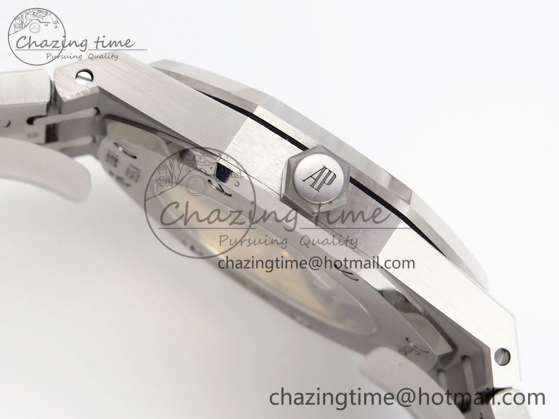 Colorful Royal Oak 41mm Frosted SS APSF 1:1 Best Edition Blue Textured Dial on SS Bracelet SA3120 Super Clone 4573