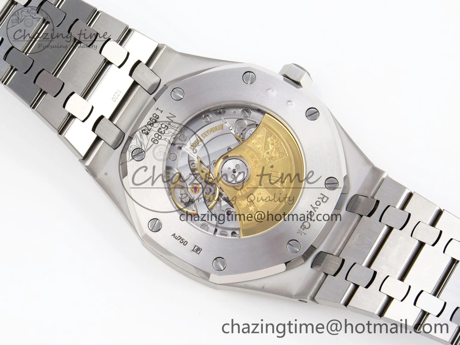Colorful Royal Oak 41mm Frosted SS APSF 1:1 Best Edition Blue Textured Dial on SS Bracelet SA3120 Super Clone 4573